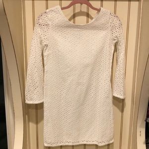 SIMPLE WHITE EYELET DRESS